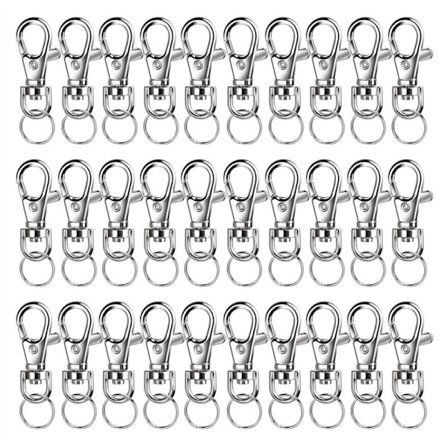 Metallikarabiinit avainrenkaalla, 120 pientä hummerilukkoavainrenkaan lukkoa ja 120 avainrengasta