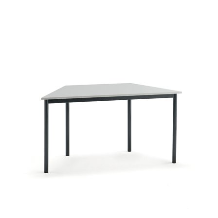 Tisch SONITUS TRAPETS, 1200x600x720 mm, Hochdrucklaminat grau, anthrazit