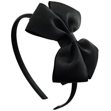 Muoti Musta Rusetti Iso Rusetti Grosgrain Nauha Hiuspanta