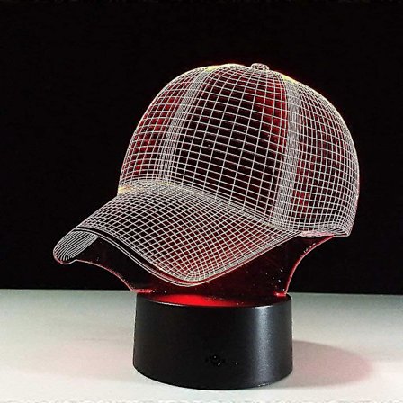 3D Natlampe, LED Bordlamper, Natlys, 7 Farver USB Opladning Belysning Soveværelse Boligindretning