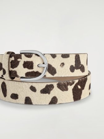 COS Femme Ceinture En Cuir Façon Poulain Imprimé Animal in Beige