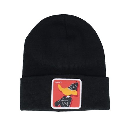 Capslab - Svart cuff Beanie - Looney Tunes Daffy Duck Beanie Black Cuff @ Hatstore