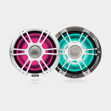 Marinehøjttalere Fusion Signature 3l Sport SG-F773SPG, 7.7", 280 W, hvid, til indbygget montering, med grå fronter, 2-pak
