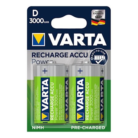 Varta Recharge Accu Power batterier D 3000 mAh 2 stk i blister