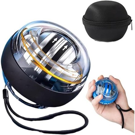 Gyro Ball -käsivoimailulaite laskurilla ja LED-valolla, Rannepallo-otevoimailulaite ranteelle ja kyynärvarrelle