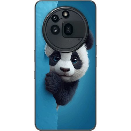 Kompatibelt Mobildeksel til Nothing Nothing Phone (3a) Pro Søt panda som ser ut gjennom papir i en myk 3D-illustrasjon