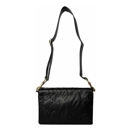 Versace Jeans Couture, Embossed Logo Bag Zwart, Dames, Maat:ONE Size
