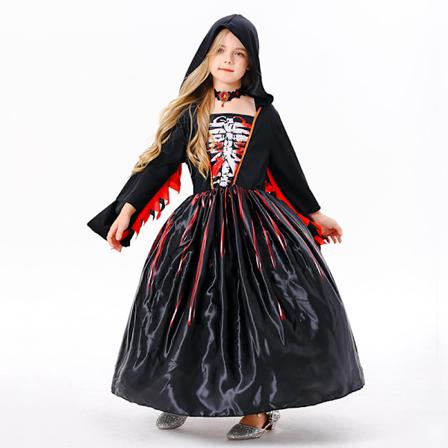 Halloween-kostym för barn, Häxkostym för flickor S