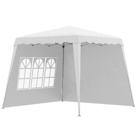 Rootz Folding Gazebo - Pop Up Pavillion - Folde Pavillon - Inklusive Stjerne - Bæretaske - Vejrbestandig - Stål-Oxford - Hvid - 240 X 240 X 250 Cm