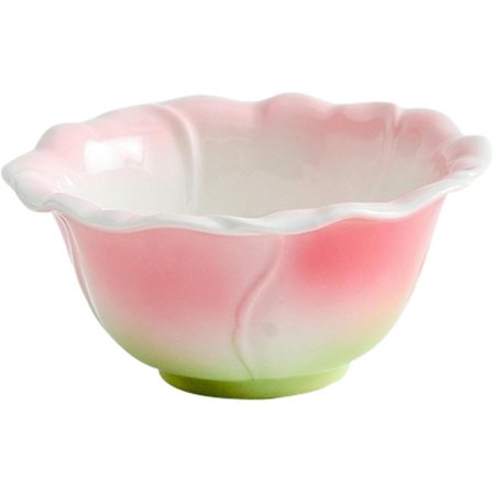 Värillinen ruusu keraaminen kahvimuki vesikuppi, lautanen, kannusetti toimistoon kotiin ravintolaan kahvilaan teehuoneeseen - Pinkki ruusumuki