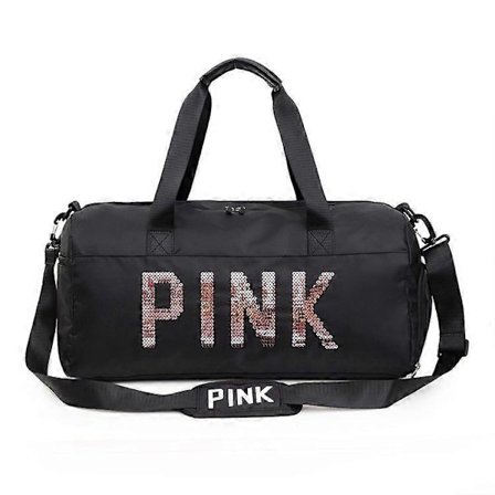 Resväska Paljetter Rosa Gymväska för Träning Bolsa Sac De Sport Dam Kabinväska Resväska Dam Kabinväska
