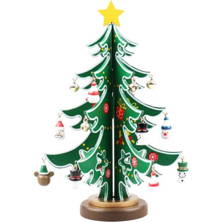 Trä Julgran Diy Kreativa Miniatyr Julgran Set