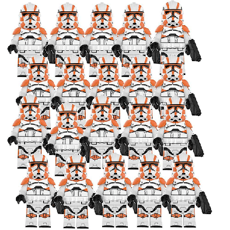 20pcs Star Wars Wooden Block Clone Trooper Figures 20pcs/set +base Plate