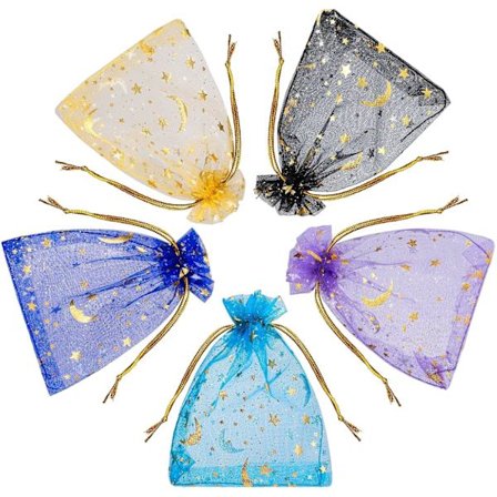 100 kpl Organzapusseja, 9 * 12 cm Sekavärinen Organza P