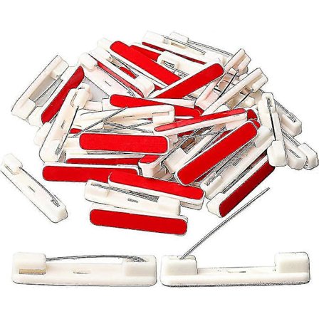 Sikkerhedsnåle, 3,7 cm Bar Nåle Selvklæbende Broche Nåle Badge Håndværksnåle Til ID Badges, Navneskilte, Bånd Og Håndværk 100 stk)