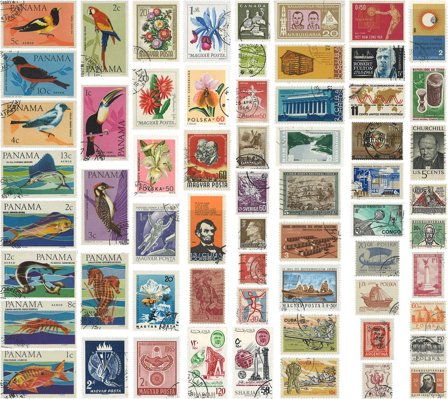 Frimærker fra 1965 - 62 forskellige frimærker - Stemplet