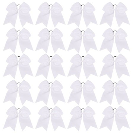 20 kpl 8 tuuman iloiset hiusnauhat suuret cheerleader-hiusnauhat poninhännän pidikkeellä käsintehdyt Grosgrain-nauha hiuslisävarusteet teini-ikäisille