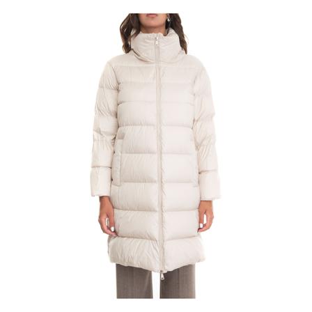 Max Mara Weekend Lamine long down jacket , Wit , Dames , Maat: L