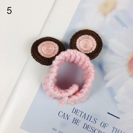 Docka stickad mössa djuröronskydd 5 5