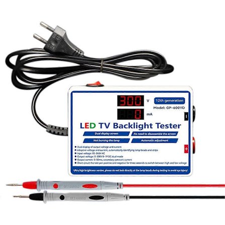 LED Tester 0-300V Output LED TV Baggrundsbelysning Tester Testværktøj EU Stik