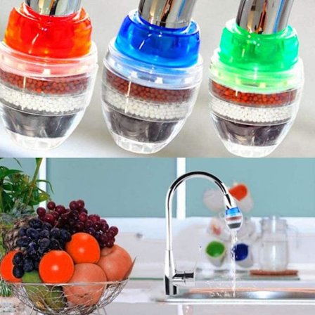 6 stk. Kjøkkenkranfilter Rundt Aktivt Kullfilter Kran