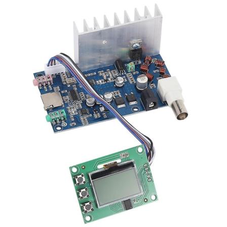 Koottu 0,5w-7w Fm-lähetinradioasema Pll Stereo Digital Frequency + LCD digitaalinen näyttö A