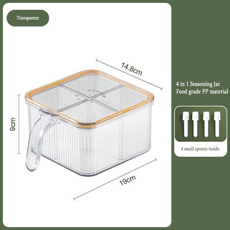 Spice Box Spice Storage Burk Lock Avtagbara förvaringstillbehör