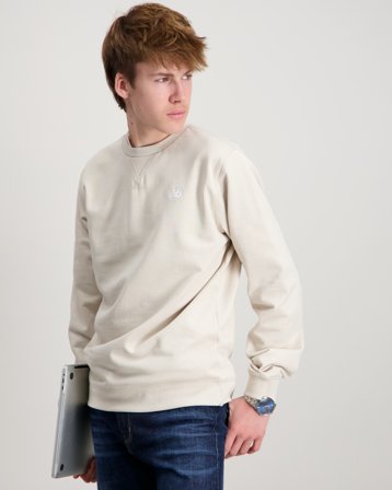 New Balance New Balance French Terry Small Logo Crew Grå Genser Gutt - Kids Brand Store