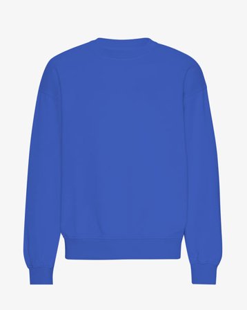 Organic Oversized Crew - Sapphire Blue - Male - M - Sustainable material - Ethical production