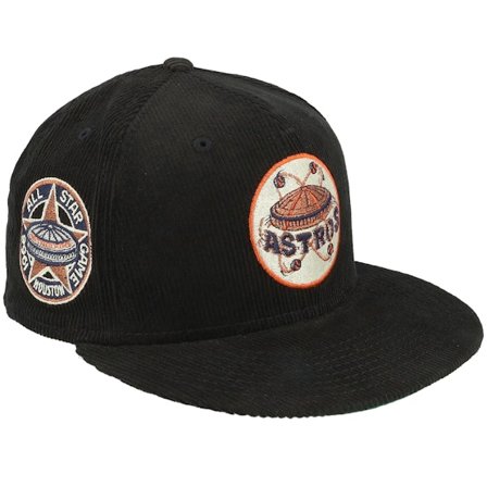 New Era - MLB Nero fitted Cappellino - Houston Astros Corduroy Flush 59FIFTY Black Fitted @ Hatstore