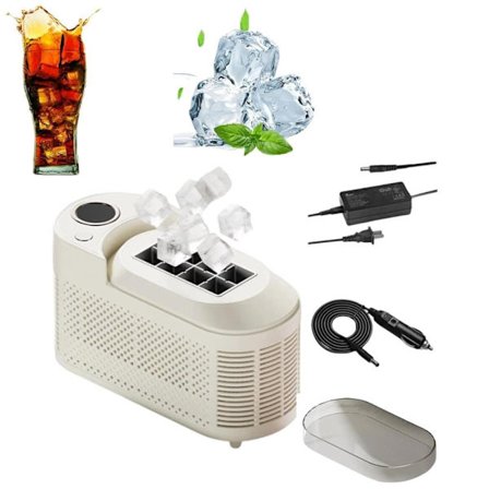 Bærbar ismaskine - bil-ismaskine, energieffektiv lille ismaskine, hurtig isproduktion på 10-15 minutter, lavt støjniveau og energieffektiv