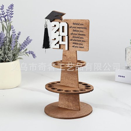 2024 Ny Gradert Graduasjonskort Holder med 24 Hull, 2 Stk Unik Pengeholder Kontant Gaveideer for Graduasjonsfest Utstyr Kort