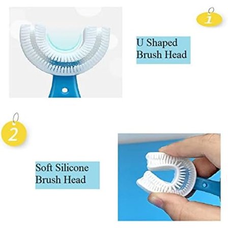U-muotoinen hammasharja lapsille, pehmeä hammasharja pehmeällä silikonisilla harjaksilla