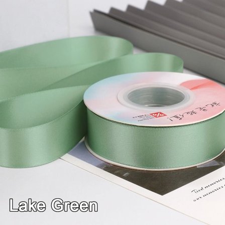 Satiininauha Punainen nauha LAKE GREEN - varastossa