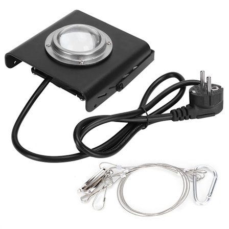 Musta COB-kasvikasvatuslamppu 300W LED-kasvilamput Täyden spektrin kasvilamppu EU AC170-330V