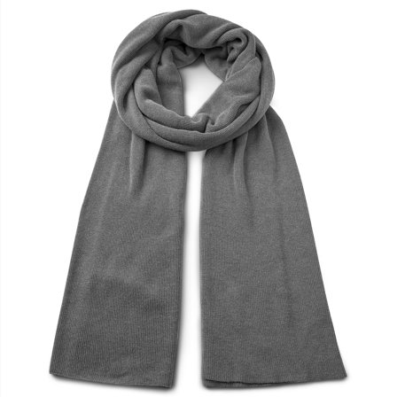 Hiems | Szary szalik z bawełny z recyklingu dla mężczyzn - Szaliki zimowe