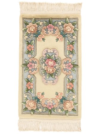 Tappeto Orientale Cinesi 90 Line 53X85 Arancione/Beige (Lana, Cina)