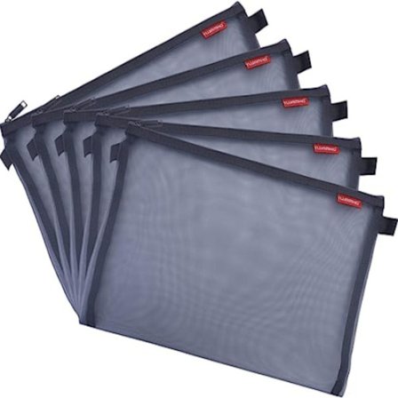 5 STK lynlås pose Mesh lynlås filmapper