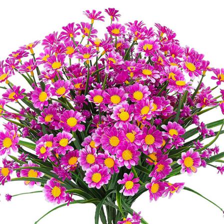 6 St Hem Multi Colors Konstgjorda Blommor Buketter Faux Flower