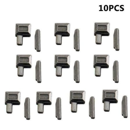 10 stk Metall Glidelås Stoppere Reparation Glidelås Stopper SVART