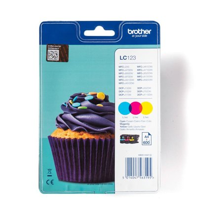 Brother LC123 RainbowPack - 3-pack - Høy ytelse - gul, cyan, magenta - original - blekkpatron