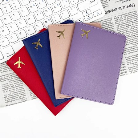 Fashion Airplane Travel Passport Cover for Women Travel Passport Case Leather Passport Wallet Purse Girl Passport Holder