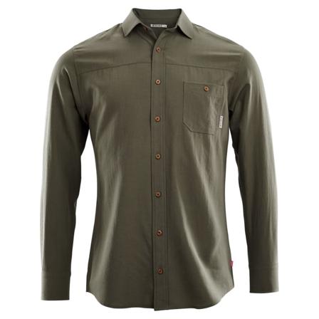 Aclima LeisureWool Woven Wool Shirt Man Men long-sleeved shirts Green M