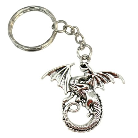 Keyring - Dragon - Silver