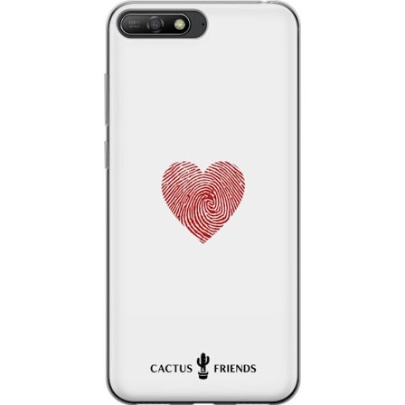 Kompatibel Mobilcover til Huawei Huawei Y6 (2018) Cactus and Friends - Fingerprint Love