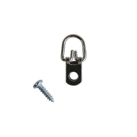 100 stk. D-ring billedophæng med skruer til rammer, kroge, fotospejle