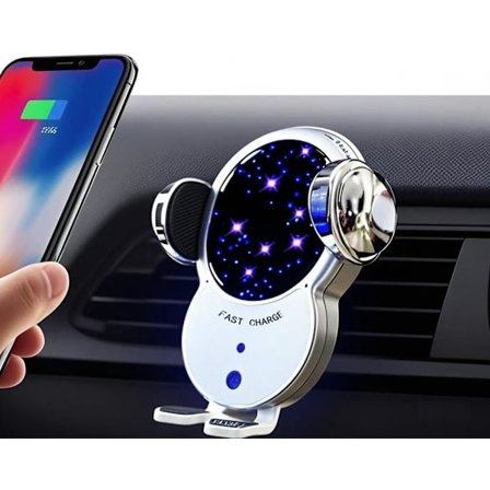 Trådlös Billaddare, 15W Snabb Automatisk Kläm Billaddare Telefonhållare
