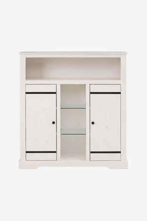 Loft24 - Hög skänk Loki 2 dörrar - Vit - Skänkar & sideboards - Från Homeroom