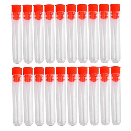 20 st Plastprovrör för Labbtest med Skruvlock Transparent, 12 * 60mm