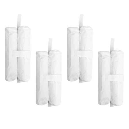 4-pack Takviktsväskor för Markiser, Tunga Markisvikter, Sandsäckar för Snabbmontering, Utomhus Solskydd (Vit)